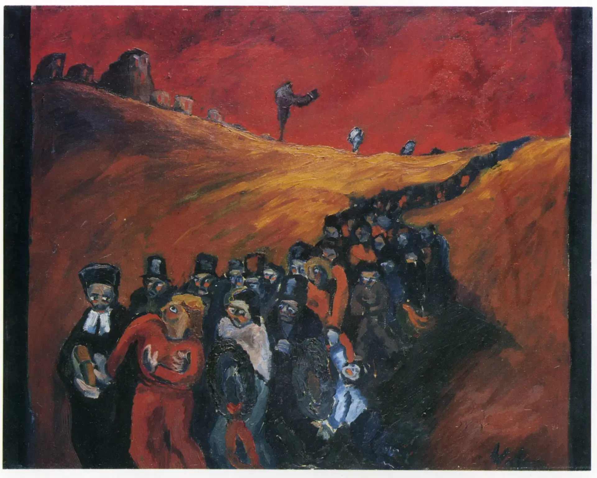 B.21 Walter Gramatté. Leichenbegängnis. Funeral Procession. 1917