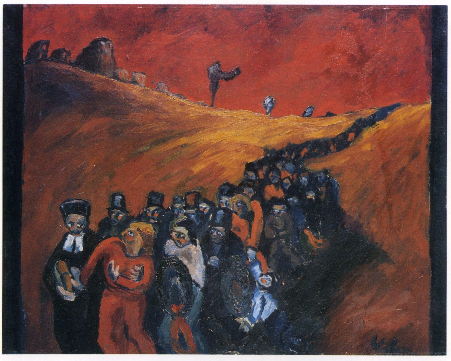 B.21 Walter Gramatté. Leichenbegängnis. Funeral Procession. 1917