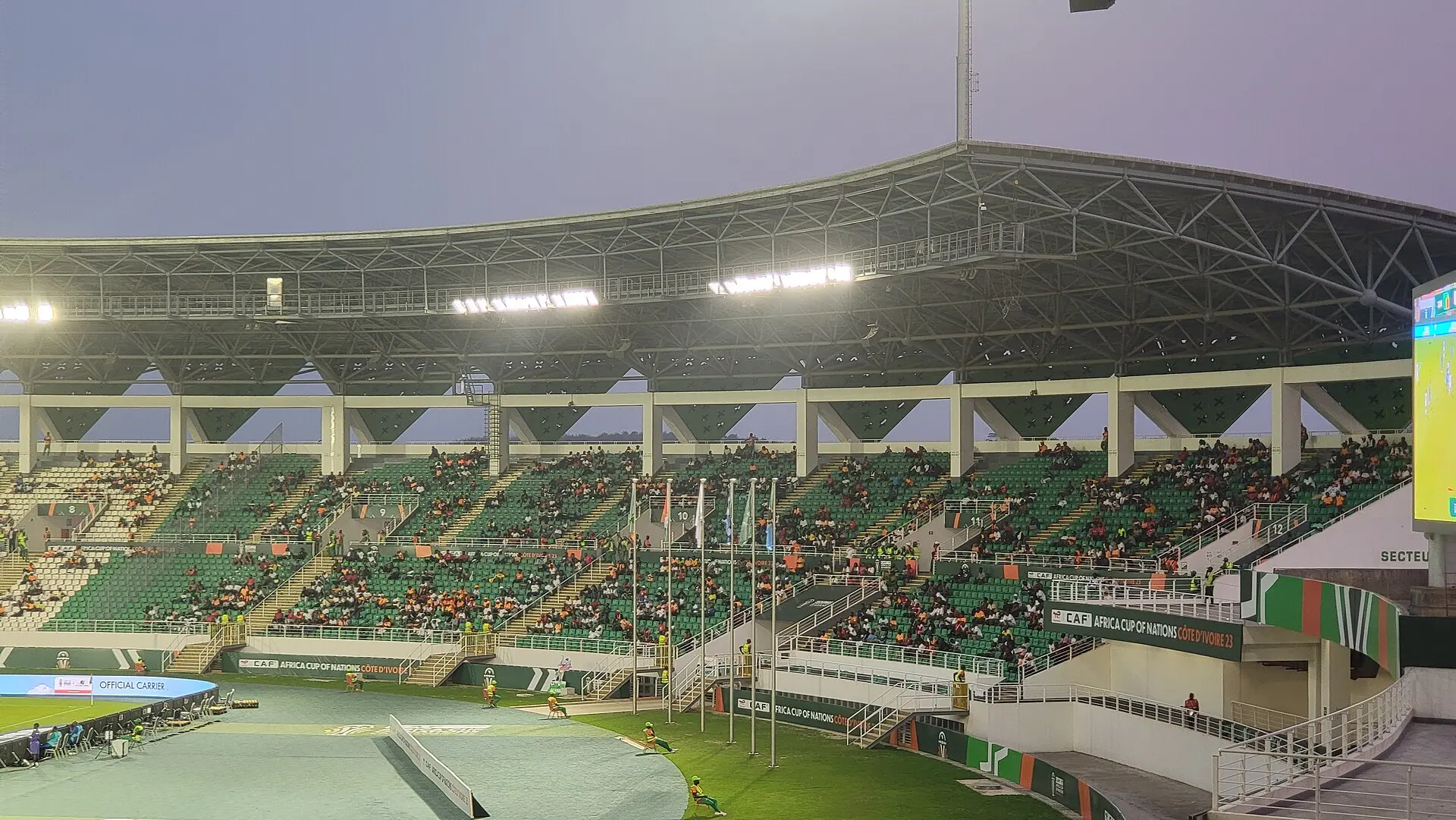 Stade laurent Pokou lors du Match de la CAN 2023 Zambie Tanzanie 07
