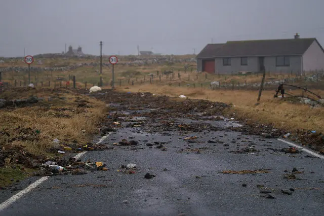 Road closed, Haroldswick - geograph.org.uk - 1078667