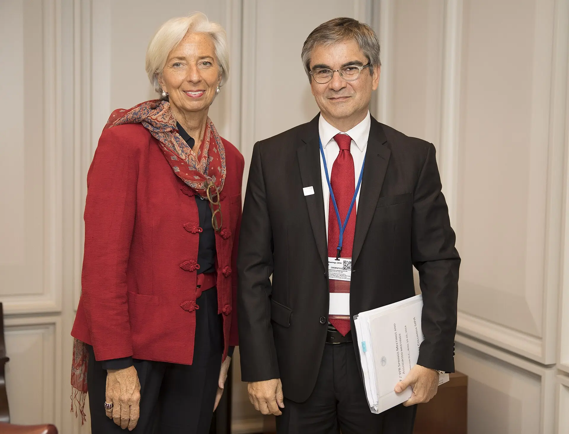 Mario Marcel con Christine Lagarde