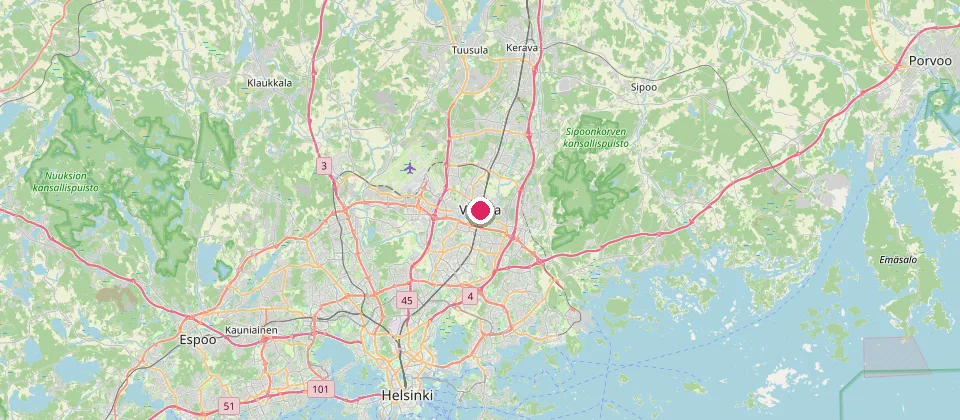 Kartta: Helsinki-Vantaan lentoasema, Finnair