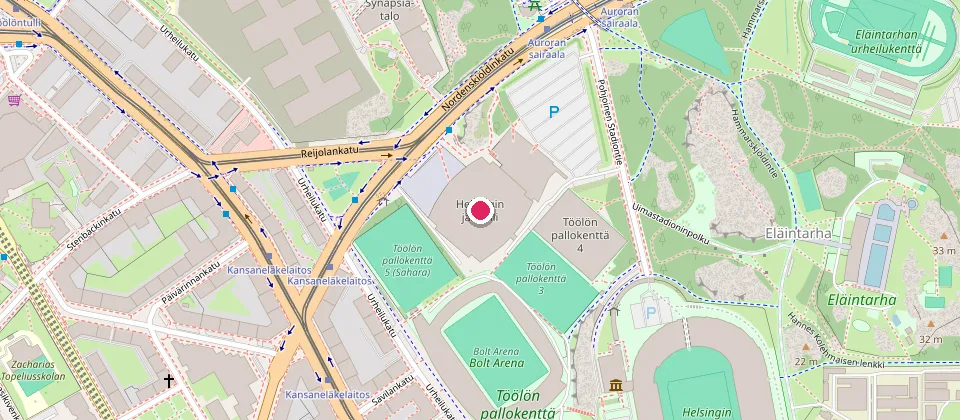 Kartta: Helsingin jäähalli, Helsinki